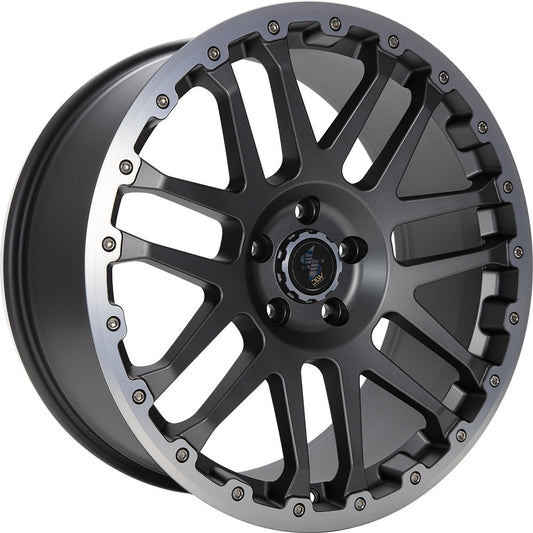 Etabeta Combat CV anthracite matt lip + cap polished 8x18 ET45 - LK5/120 ML65.1