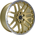Etabeta Combat CV gold matt lip + cap polished Alufelge 8x18 Zoll ET50 LK 5x160 ML65.1