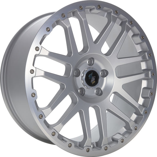 Etabeta Combat CV silver matt lip + cap polished 8x18 ET50 - LK5/160 ML65.1