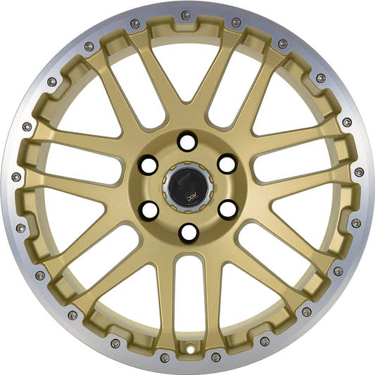 Etabeta Combat CV gold matt lip + cap polished 10x22 ET45 - LK6/139.7 ML93.1