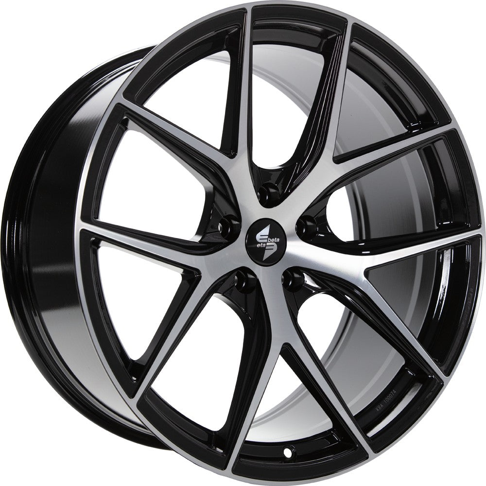 Etabeta Gri-N-SK black shiny full polished Alufelge 10x20 Zoll ET20.1 LK 5x112 ML66.55