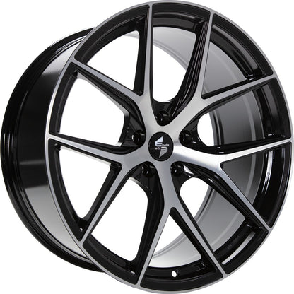 Etabeta Gri-N-SK black shiny full polished Alufelge 10x20 Zoll ET20.1 LK 5x112 ML66.55
