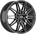 Fondmetal Thoe glossy black machined Alufelge 8x18 Zoll ET49 LK 5x112 ML66.5