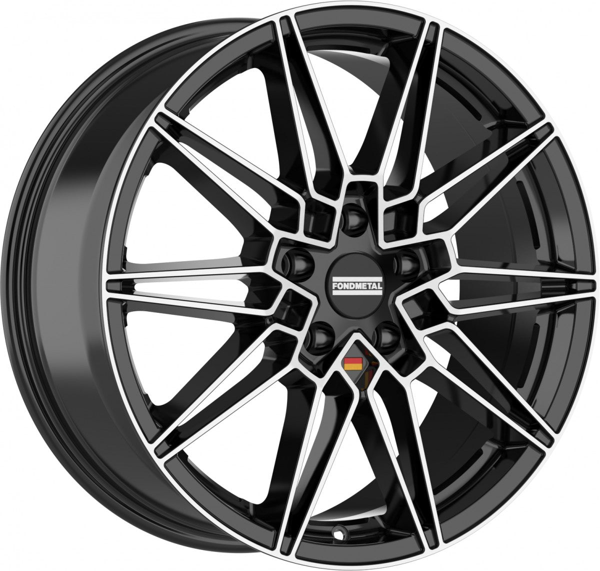 Fondmetal Thoe glossy black machined 8x18 ET49 - LK5/112 ML66.5