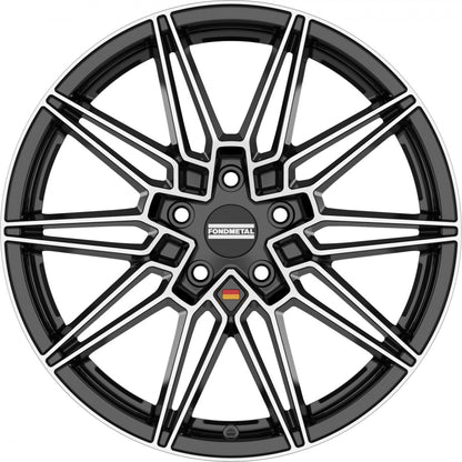 Fondmetal Thoe glossy black machined 8x18 ET49 - LK5/112 ML66.5