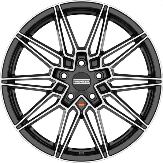 Fondmetal Thoe glossy black machined 8x18 ET49 - LK5/112 ML66.5