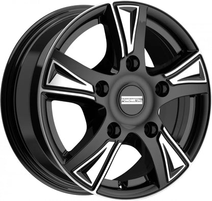 Fondmetal PRO1 glossy black machined Alufelge 6.5x16 Zoll ET48 LK 5x112 ML66.5
