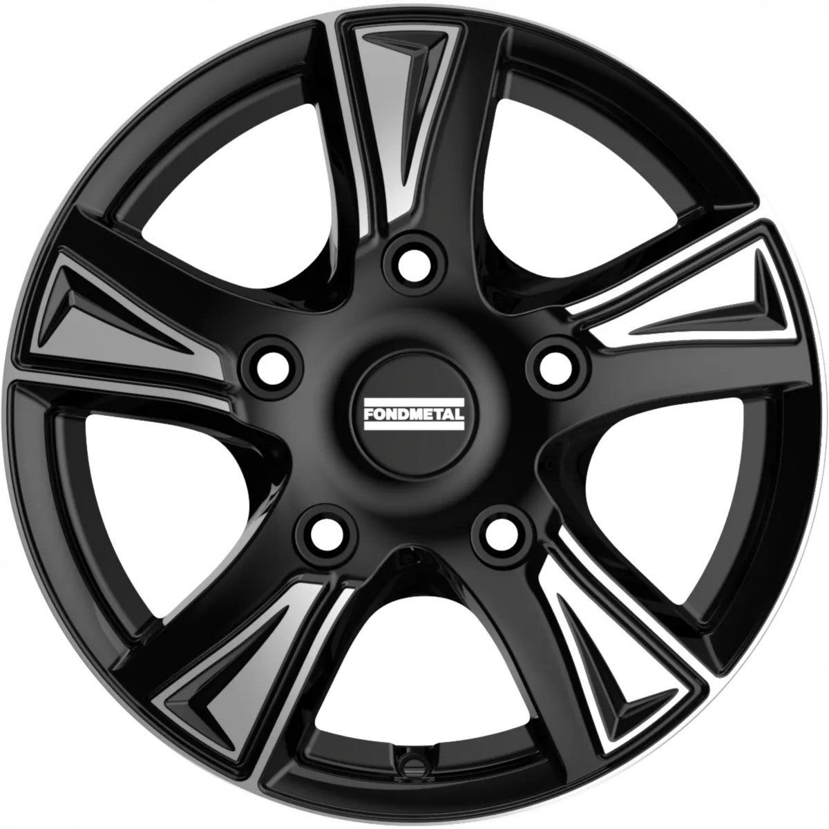 Fondmetal PRO1 glossy black machined Alufelge 6.5x16 Zoll ET48 LK 5x112 ML66.5 – Bild 2