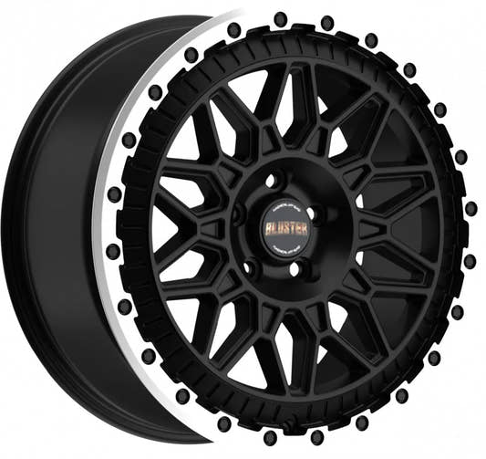 Fondmetal Bluster matt black machined lip Alufelge 8.5x17 Zoll ET45 LK 5x120 ML65.1