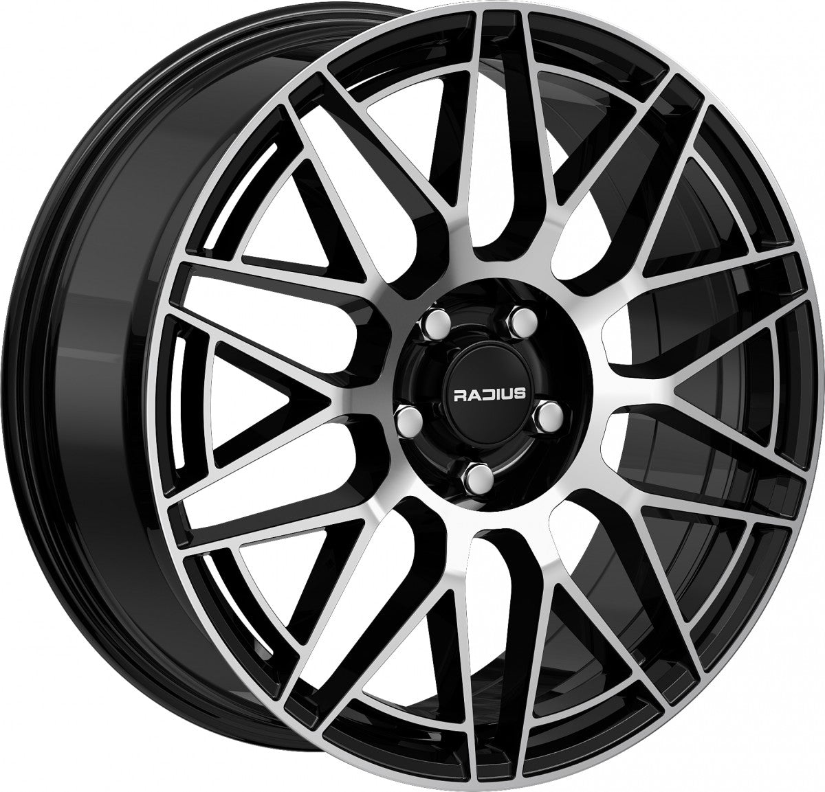 Radius WI42 glossy black machined Alufelge 7x19 Zoll ET38 LK 5x112 ML57.1 – Bild 3