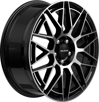 Radius WI42 glossy black machined Alufelge 8x19 Zoll ET45 LK 5x120 ML64.1 – Bild 4