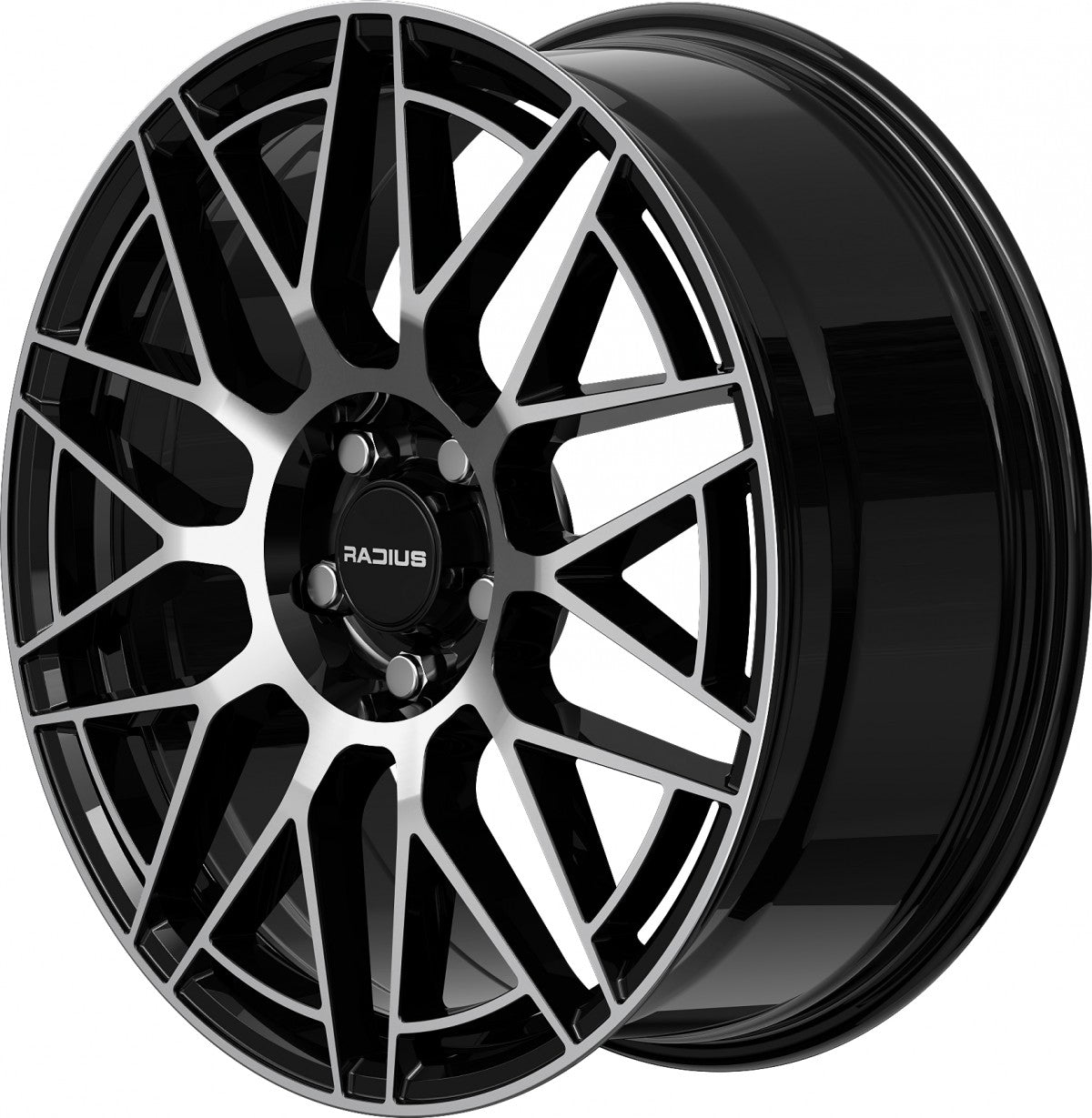 Radius WI42 glossy black machined 8x19 ET45 - LK5/120 ML64.1