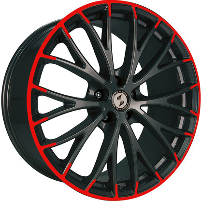 Etabeta Piuma-C black shiny red special edition 9x20 ET48 - LK5/130 ML71.6