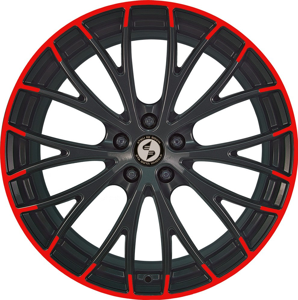 Etabeta Piuma-C black shiny red special edition 9x20 ET48 - LK5/130 ML71.6