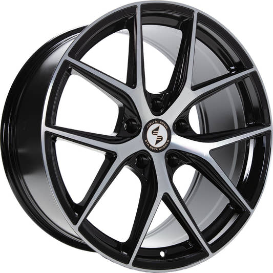Etabeta Gri-N-K black shiny full polished Alufelge 9.5x19 Zoll ET33.1 LK 5x114.3 ML70.5