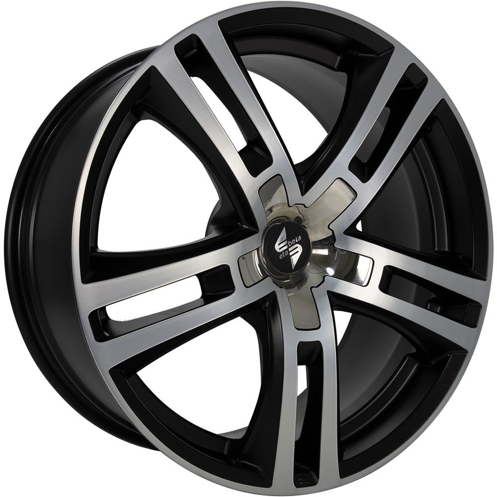 Etabeta Uriel black matt polish - inox cap 10x22 ET40 - LK5/112 ML78.1