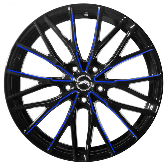 Barracuda Project 3.0 black gloss flashblue Alufelge 10x20 Zoll ET38 LK 5x112 ML73.1 – Bild 2