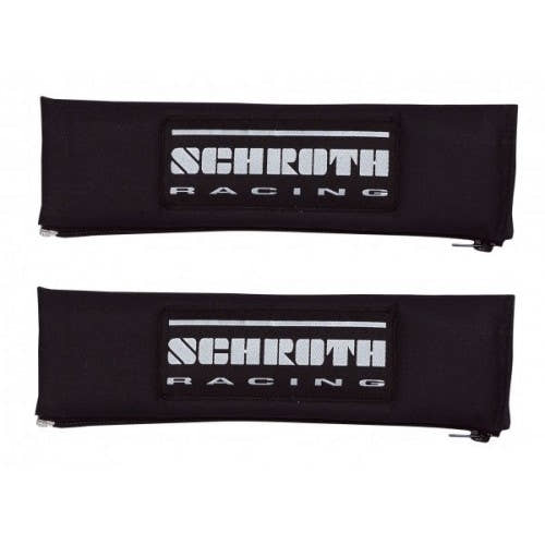 Schroth 3 NOMEX® Gurtpolster schwarz mit schwarz/silbernem SCHROTH RACING Logo