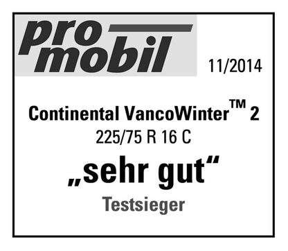 Continental Vanco Winter 2 3PMSF M+S DOT19 205/65R16C 107/105 (103T)T DOT DOT19 – Bild 2