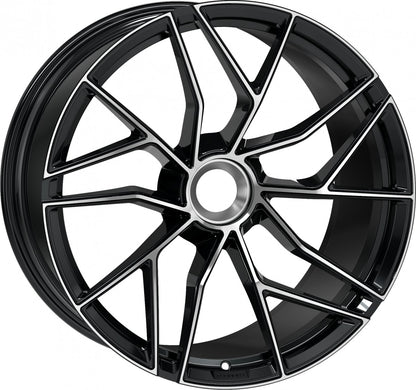 Proline Techart Formula VII Race black polished Alufelge 12x21 Zoll ET42 LK 1x1 ML84