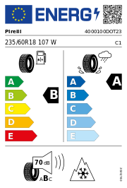 Pirelli Scorpion All Season SF2 XL 3PMSF DOT23 235/60 R18 107W DOT DOT23 – EU-Reifenlabel