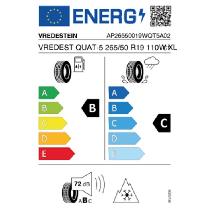 Vredestein Quatrac 5 FSL XL 3PMSF 265/50 R19 110W – Bild 5