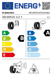 Vredestein Quatrac Pro 2 XL 3PMSF 285/45 R20 112Y