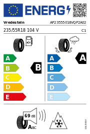 Vredestein Quatrac Pro 2 XL 3PMSF 235/55 R18 104V
