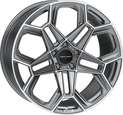 Proline Techart Daytona II grey polished Alufelge 11.5x21 Zoll ET62 LK 5x130 ML71.5