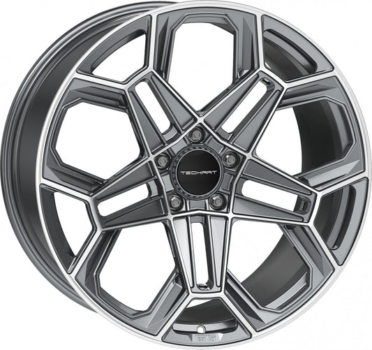 Proline Techart Daytona II grey polished Alufelge 11.5x21 Zoll ET62 LK 5x130 ML71.5