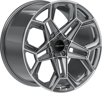 Proline Techart Daytona II grey polished Alufelge 11.5x21 Zoll ET62 LK 5x130 ML71.5 – Bild 3