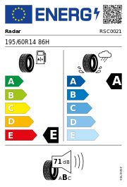 Radar RPX-800 195/60 R14 86H