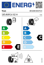 Toyo Celsius 3PMSF DOT23 185/60 R14 82H DOT DOT23 – EU-Reifenlabel