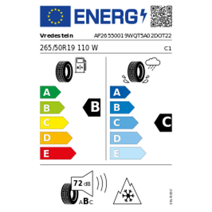 Vredestein Quatrac 5 FSL XL 3PMSF DOT22 265/50 R19 110W DOT DOT22 – Bild 6