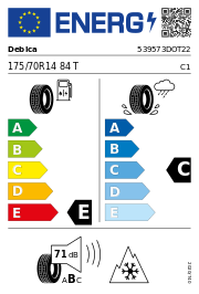 Debica Frigo 2 3PMSF DOT22 175/70 R14 84T DOT DOT22 – EU-Reifenlabel