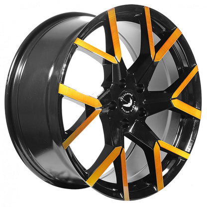 Barracuda Tzunamee EVO black gloss flashgold Alufelge 8x18 Zoll ET38 LK 5x100 ML73.1