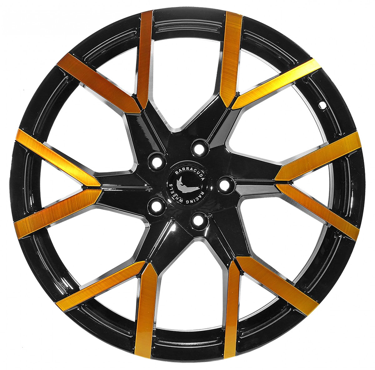 Barracuda Tzunamee EVO black gloss flashgold Alufelge 8x18 Zoll ET38 LK 5x100 ML73.1 – Bild 2