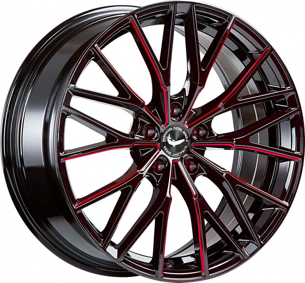 Barracuda Project 3.0 black gloss flashred Alufelge 8.5x20 Zoll ET28 LK 5x112 ML73.1