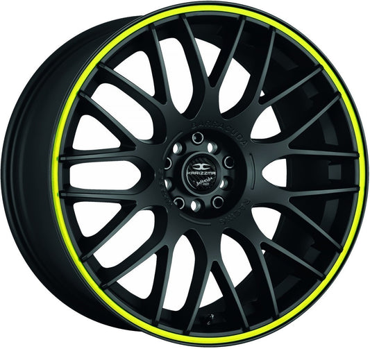 Barracuda Karizzma mattblack PureSports / Color Trim gelb - DS10 Alufelge 10.5x20 Zoll ET35 LK 5x120 ML74.1