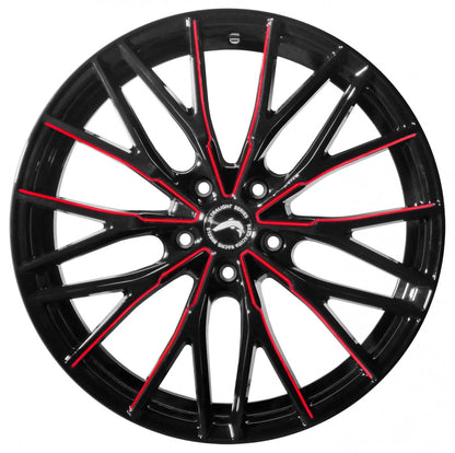 Barracuda Project 3.0 black gloss flashred Alufelge 8.5x19 Zoll ET23 LK 5x112 ML73.1 – Bild 2