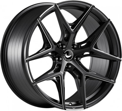 Barracuda Razzer mattblack PureSports gefräst Alufelge 10x20 Zoll ET15 LK 5x112 ML73.1