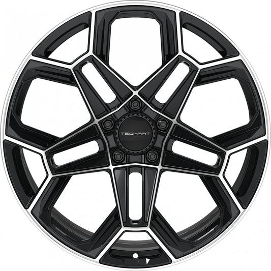 Proline Techart Daytona II black polished Alufelge 10x22 Zoll ET40 LK 5x130 ML71.5 – Bild 2
