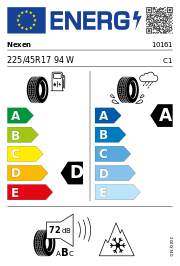 Nexen N Blue 4SEASON 2 XL M+S 3PMSF 225/45 R17 94W – EU-Reifenlabel