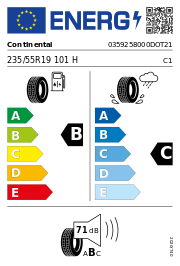 Continental CrossContact RX DOT21 235/55 R19 101H DOT DOT21 – EU-Reifenlabel