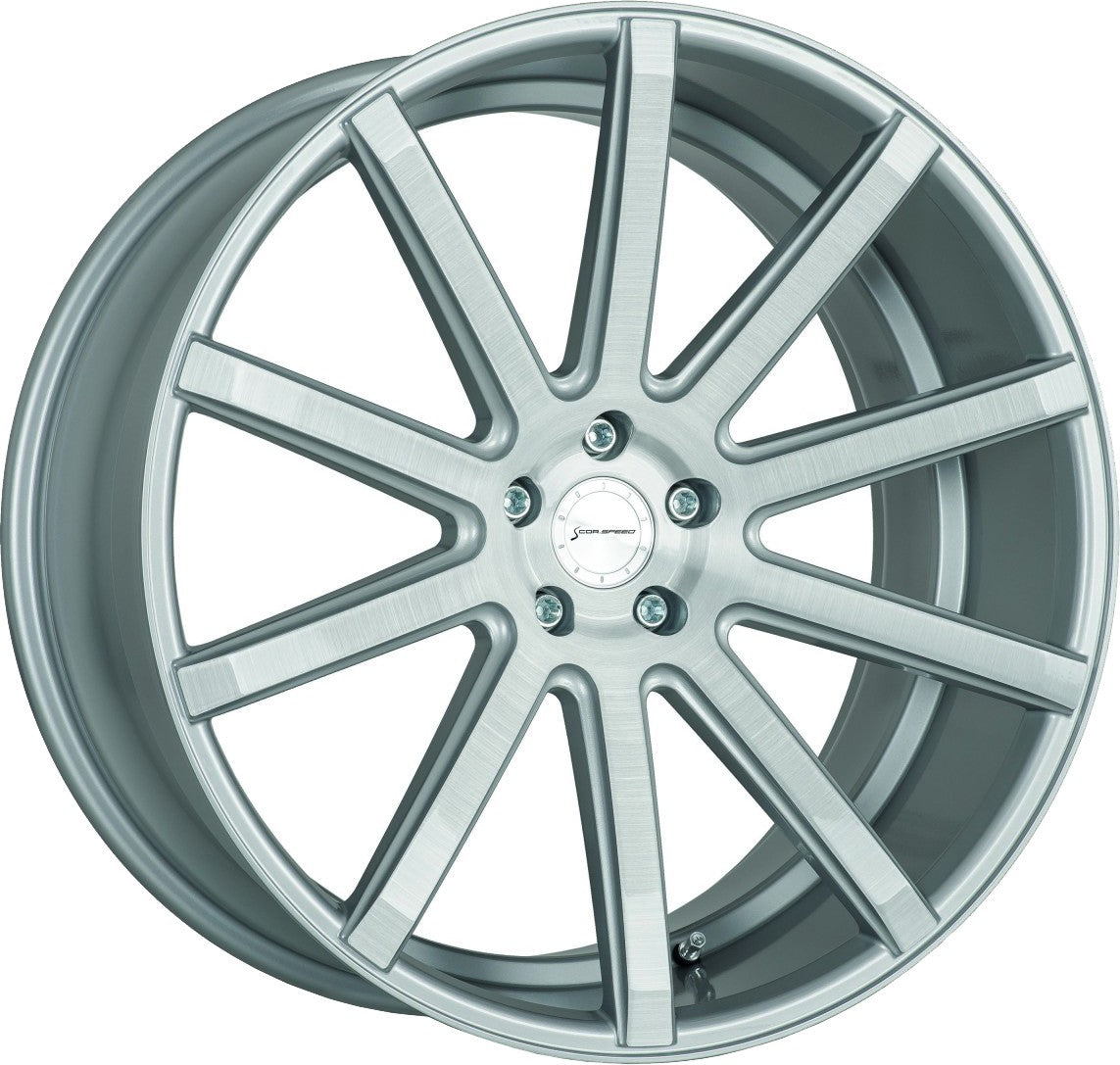 Corspeed Deville silver-brushed-surface Alufelge 11x23 Zoll ET15 LK 5x112 ML73.1