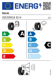 Nexen N Blue HD PLUS DOT22 DEMO 205/55 R16 91H DOT DOT22 – EU-Reifenlabel