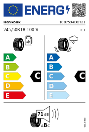 Hankook Optimo K415 DOT21 245/50 R18 100V DOT DOT21 – EU-Reifenlabel