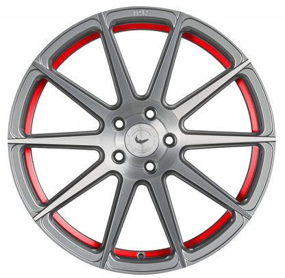 Barracuda Project 2.0 silver brushed / Undercut Color Trim rot Alufelge 9.5x22 Zoll ET25 LK 5x112 ML73.1 – Bild 2