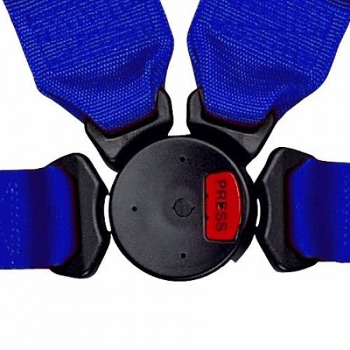 Schroth PROFI II-FE asm blau mit SCHROTH RACING Logo rechts mit Ausklinkbeschlag – Bild 4