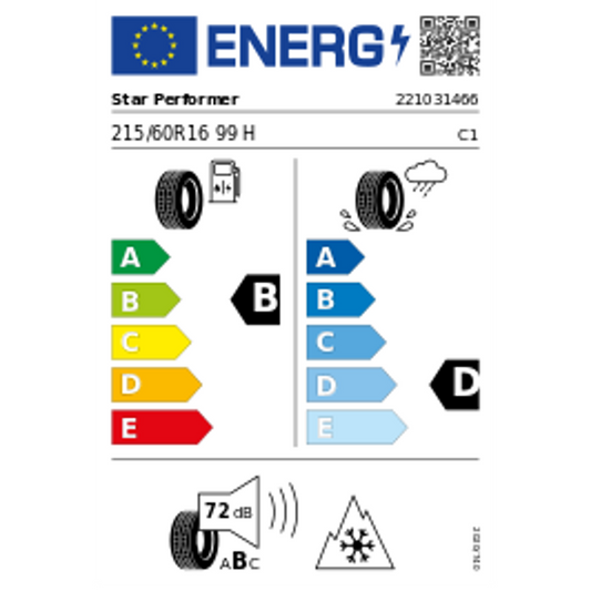 Star Performer Solar 4S XL 3PMSF DOT23 215/60 R16 99H DOT DOT23 – Bild 2